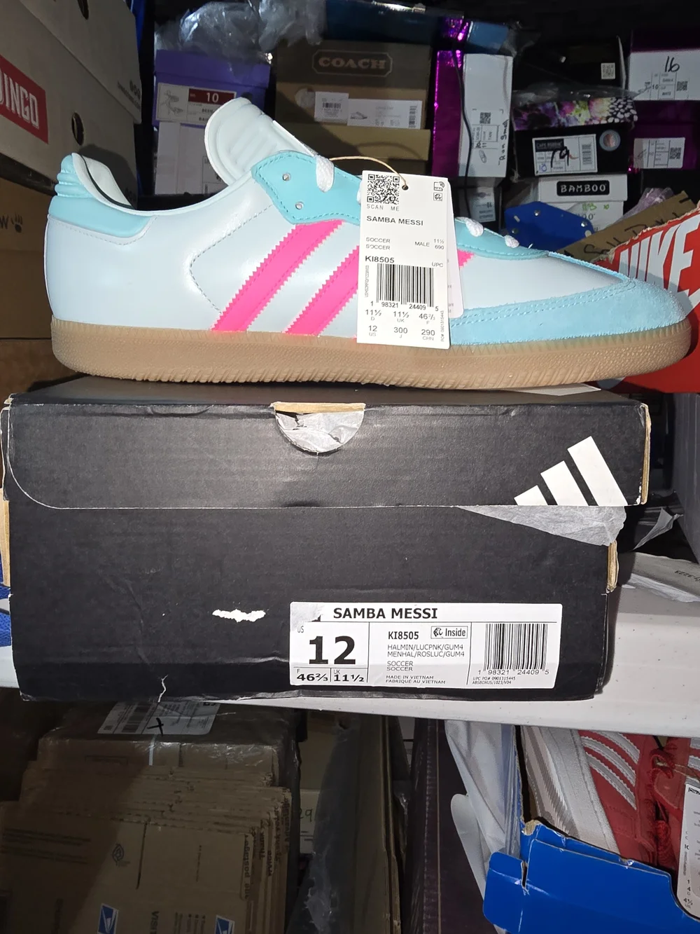 adidas Samba Messi KI8505 Halo Mint Lucid Pink Gum NEW Unisex